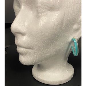 Hoop earrings turquoise color